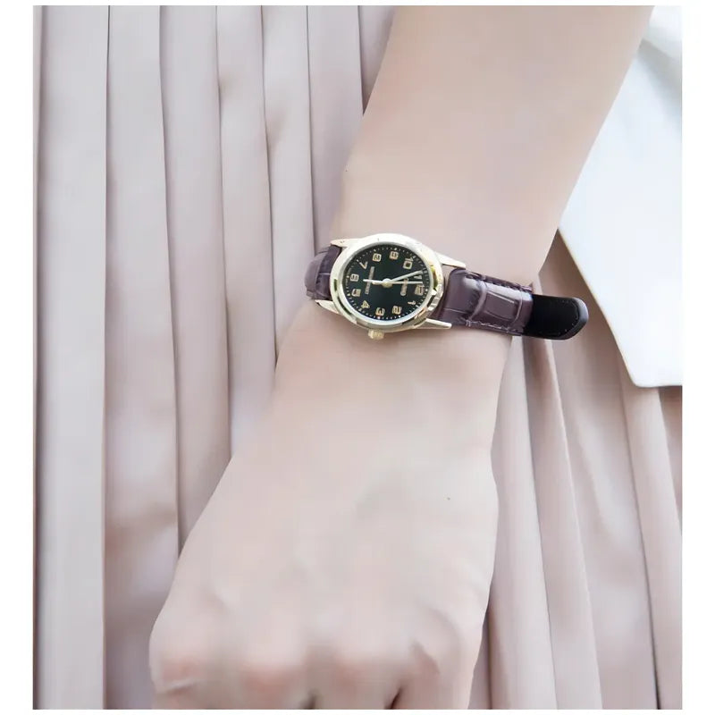 Reloj Mujer Casio Ltp-v001gl-1b Origin Dorado Con Negro Marrón