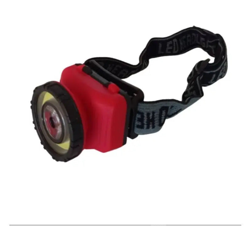 Linterna Frontal De Cabeza A Pila Aaa Bl-838 Rojo