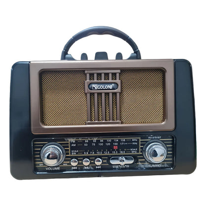 Radio 3 Bandas Rercargable Usb Y Tipo C Marrón