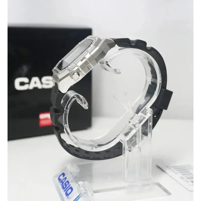 Reloj Casio W-218hm-7a Resina Hombre Plateado Negro