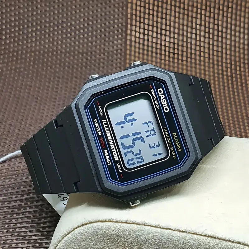 Reloj Casio Unisex Modelo W-217h-1avdf Negro Celeste