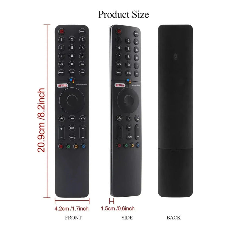 Control Tv Con Voz Xmrm-19 Compatible Para  Xiaomi Mi P1 Q1 Negro