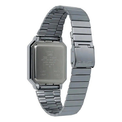 Reloj Casio Vintage A-100we-1a Agente Oficial Casiocentro Plateado Gris