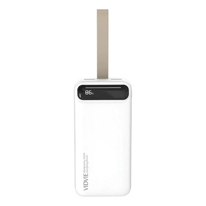 Cargador Portátil Powerbank 30000mah Linterna Led 22.5w Blanco