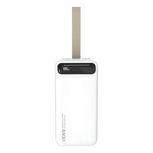 Cargador Portátil Powerbank 30000mah Linterna Led 22.5w Blanco