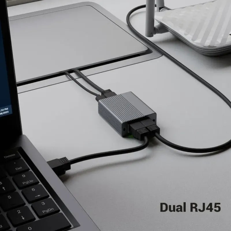 Adaptador Splitter Rj45 1000mbs 1 A 2 Puertos Gigabit