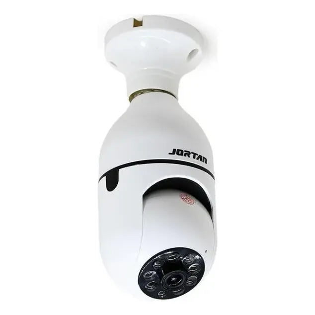 Cámara De Seguridad Wifi Jortan Foco Inteligente Para Interior Y Exterior Blanco