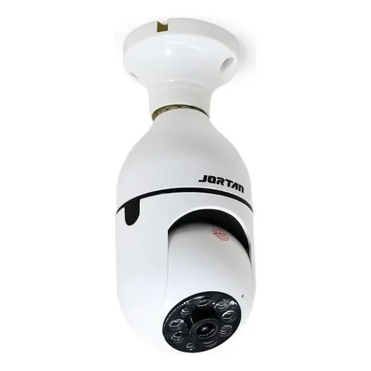 Cámara De Seguridad Wifi Jortan Foco Inteligente Para Interior Y Exterior Blanco