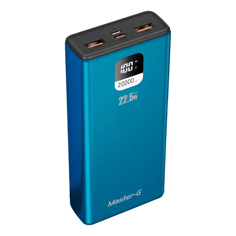Batería Externa Power Bank 20000 Mah 22.5w Power Delivery Master-g Color Azul