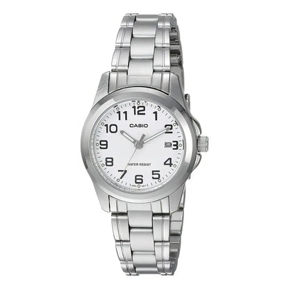 Reloj Casio Para Mujer De Acero Inoxidable Con Calendario Plateado
