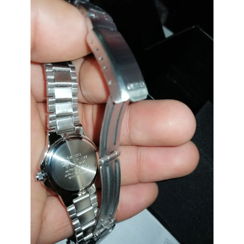 Reloj Casio Mujer Modelo Ltp-1177a-4a1df Color De La Correa Plateado