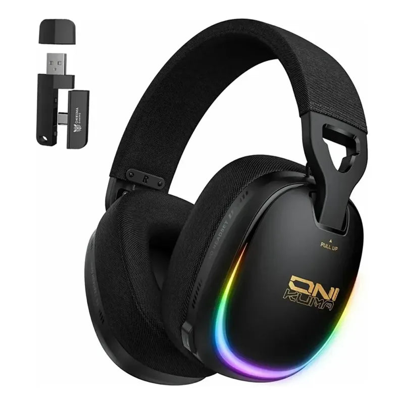 Auriculares Gaming Gt805 Inalámbricos ,4 Modos 2 En 1 Dongle Negro
