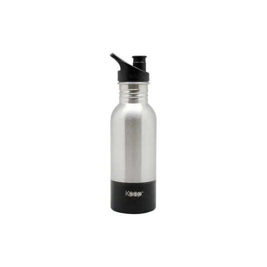 Botella Metalica Deportiva Acero Inoxidable 600ml Keep Negro