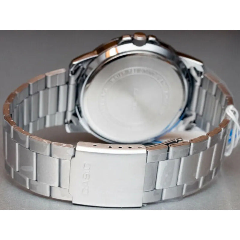 Reloj De Pulsera Casio Dress Mtp-vd01d-1e2 Original Plateado Negro