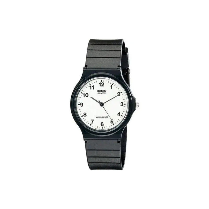 Reloj Casio Mq-24-7b Analógico Unisex De Resina Con Fondo Blanco