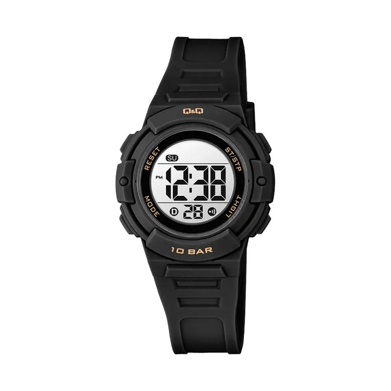 Reloj Qyq Deportivo Mujer Y Niño Unisex G32a-004vy Cronometr Negro