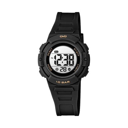 Reloj Qyq Deportivo Mujer Y Niño Unisex G32a-004vy Cronometr Negro