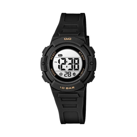 Reloj Qyq Deportivo Mujer Y Niño Unisex G32a-004vy Cronometr Negro