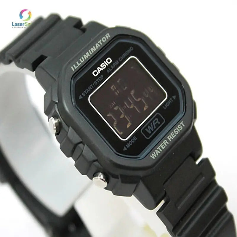 Reloj De Pulsera Casio Standard La-20wh-1bdf Con Cuerpo Negro, Digital, Para Mujer, Con Correa De Resina Negra, Bisel Negro Y Hebilla Simple