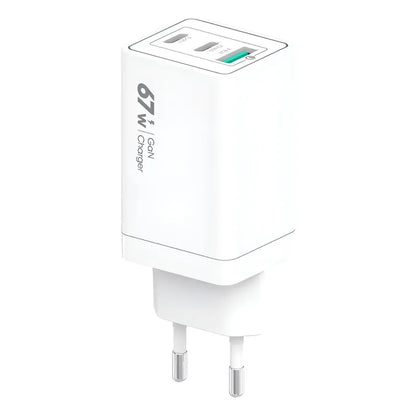 Cargador Vidvie Súper Rápido Usb + 2 Type-c Ple242 Blanco