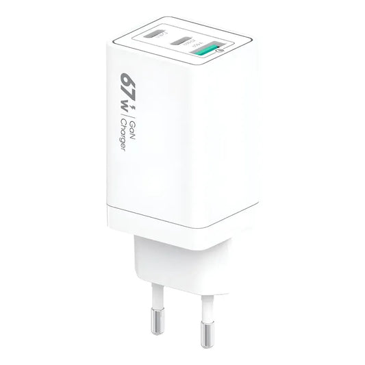 Cargador Vidvie Súper Rápido Usb + 2 Type-c Ple242 Blanco