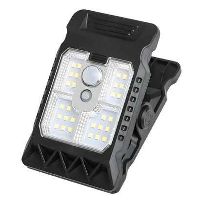 Mini Linterna Solar Clip Sensor Movimiento Exterior 13867a Negro
