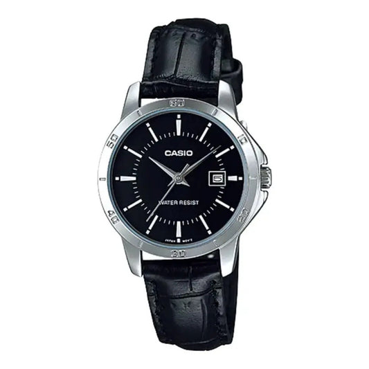 Reloj Casio Dama Ltp-v004l,gl Piel |watchito| Fondo Negro