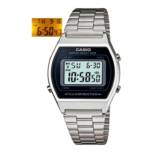Reloj Casio Digital Varon B-640wd-1av Plateado Negro