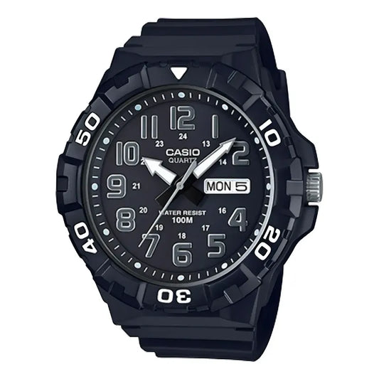 Reloj Casio Mrw-210h-1a Numeros Plata Caratula Grande 55mm 100m