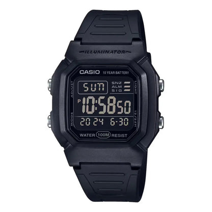 Reloj Digital Con Negativo Casio W-800h-1bvdf Para Hombre Black Preto