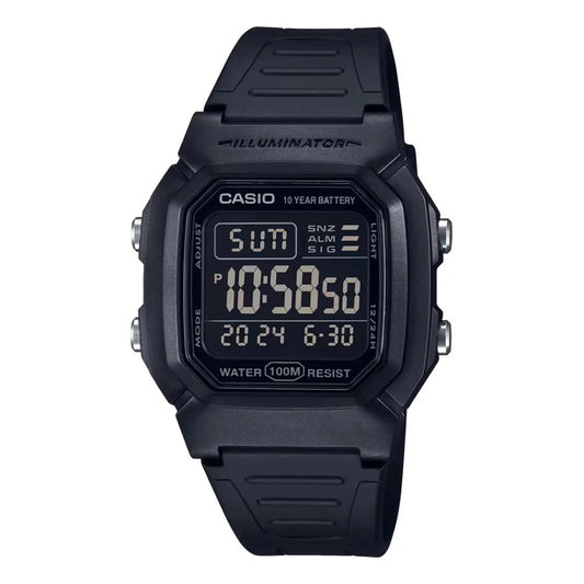 Reloj Digital Con Negativo Casio W-800h-1bvdf Para Hombre Black Preto