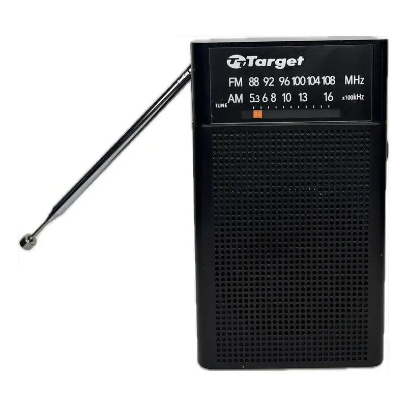 Radio De Bolsillo Target Am/fm Analógico A Pilas Diseño Compacto Negro