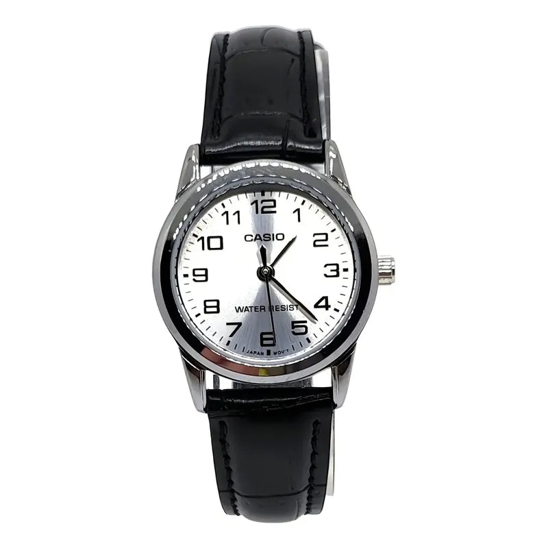 Reloj Casio Dama Ltp-v001l-7b Negro Plateado