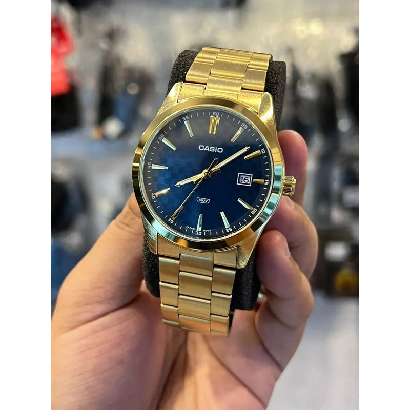 Casio Mtp-vd03g-2audf Hombre Adultos (cód: 37747354) Dorado Azul