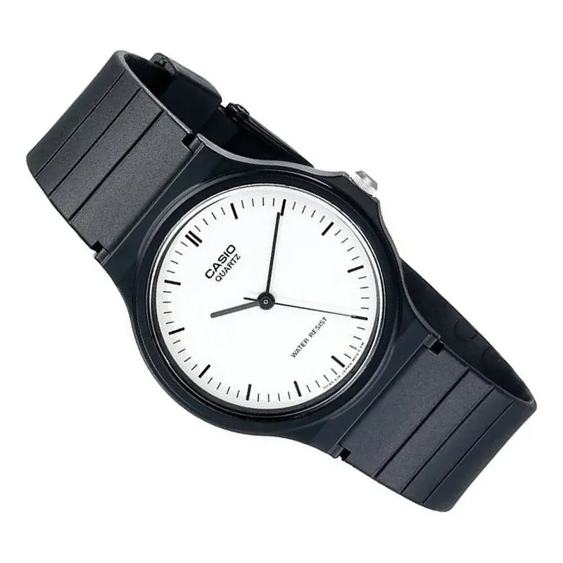 Reloj Casio Mq-24-7e Analógico De Resina Con Malla Negra Negro Blanco