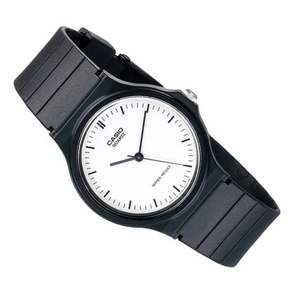 Reloj Casio Mq-24-7e Analógico De Resina Con Malla Negra Negro Blanco