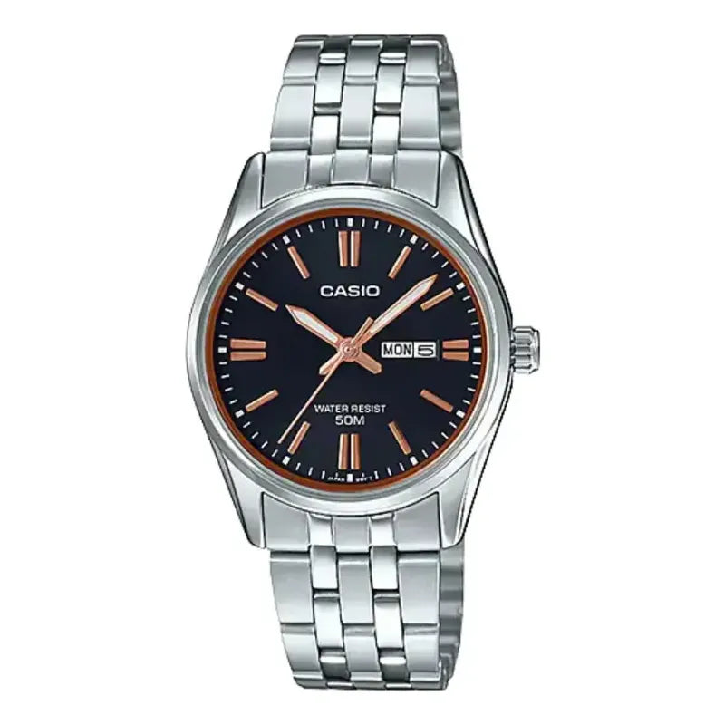 Reloj Casio Mujer Ltp-1335d-1a2vdf Plateado Oro Rosa