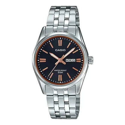 Reloj Casio Mujer Ltp-1335d-1a2vdf Plateado Oro Rosa