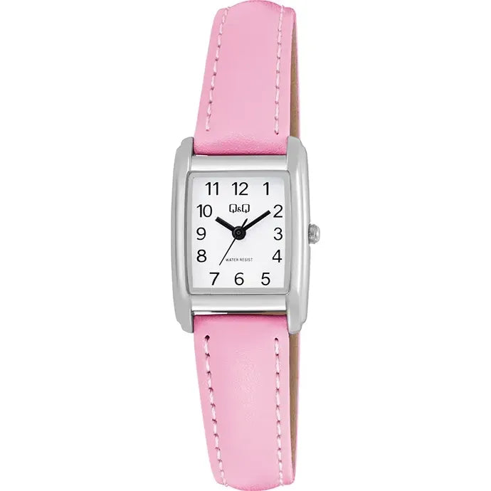 Reloj Q&q Casual Dama Y Niña Pulsera Rosa Q44c-006py Rosa Claro Plateado Blanco