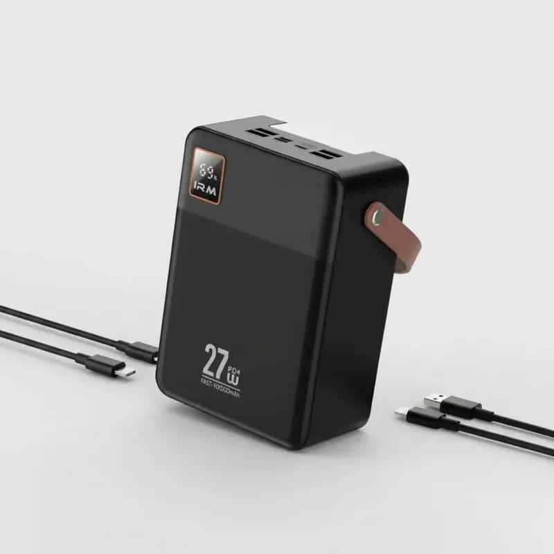 Banco De Energía De Alta Capacidad 80000mah Linterna Ir53 Negro