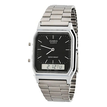 Reloj Casio Unisex Aq-230a-1dmq/relojeria Violeta Plata Plateado