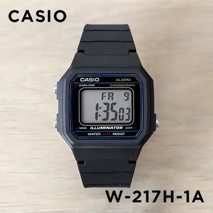 Reloj Casio Unisex Modelo W-217h-1avdf Negro Celeste