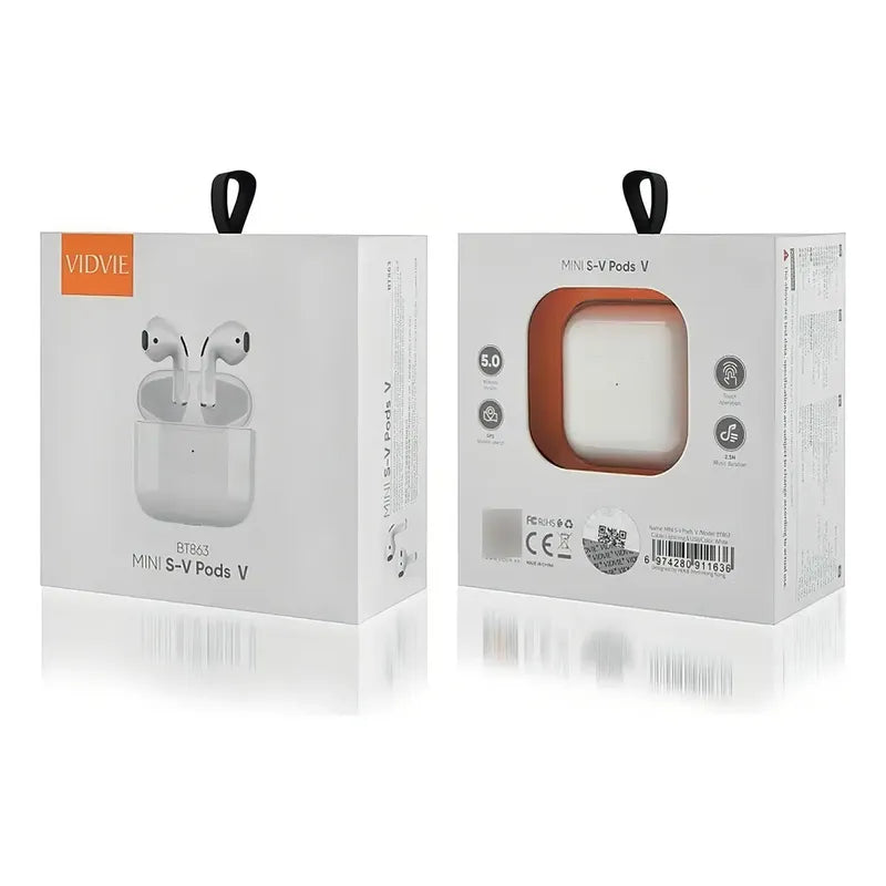 Audífonos Inalámbricos Vidvie S-v Pods V Bt683 Color Blanco Luz Agua