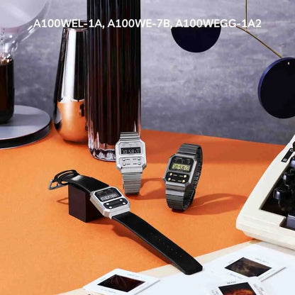 Reloj Unisex Plateado Casio Digital A-100wel-1adf-sc Negro