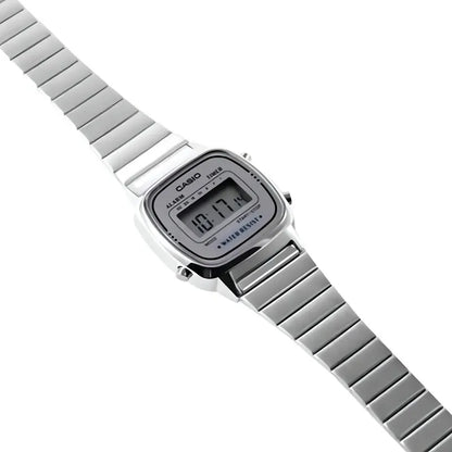 Reloj Plateado Casio Vintage La670wa-7df Para Mujer Plateado Gris