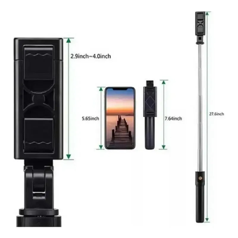 Palo Selfie Inalámbrico 3 En 1 Trípode Bluetooth Con Control