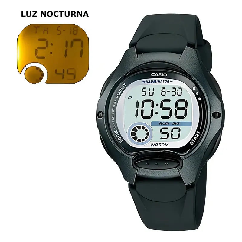 Reloj Casio Lw-200 Color De La Correa Negro 1b