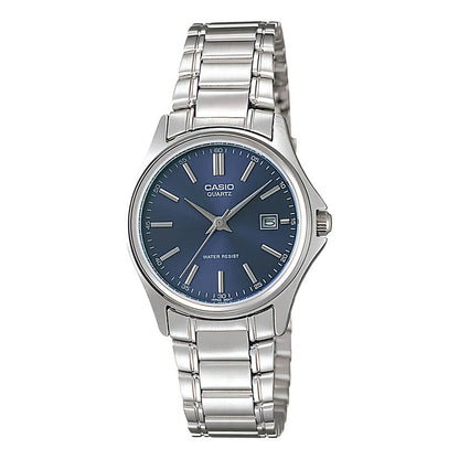 Reloj Casio Mujer Ltp-1183a-2adf Plateado Azul Oscuro