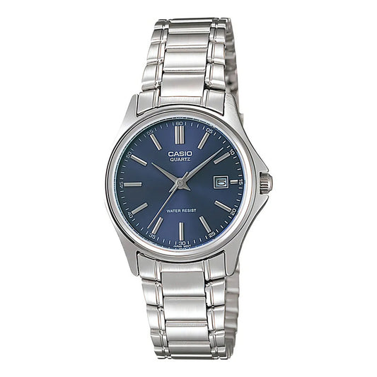Reloj Casio Mujer Ltp-1183a-2adf Plateado Azul Oscuro