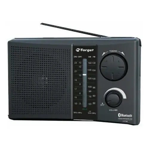Radio Target Portátil Bluetooth/usb/4 Bandas Am/fm/sw1/sw2 Negro